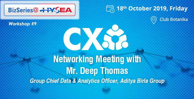 18th October 2019, Club Botanika, Friday Networking Meeting with Mr. Deep Thomas Group Chief Data & Analytics Officer, Aditya Birla Group 18th October 2019, Club Botanika, Friday Networking Meeting with Mr. Deep Thomas Group Chief Data & Analytics Officer, Aditya Birla Group